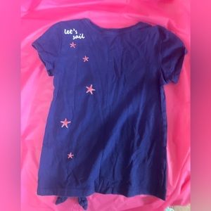 Nautica Girls Navy July 4 Tee Tie 6 6x Independence Day EUC